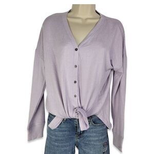 Hippie Rose Liliac Button down sweater Small Jrs.